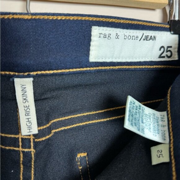 🟣Rag & Bone High Rise Skinny Jeans Size 25 Like New - Picture 6 of 6